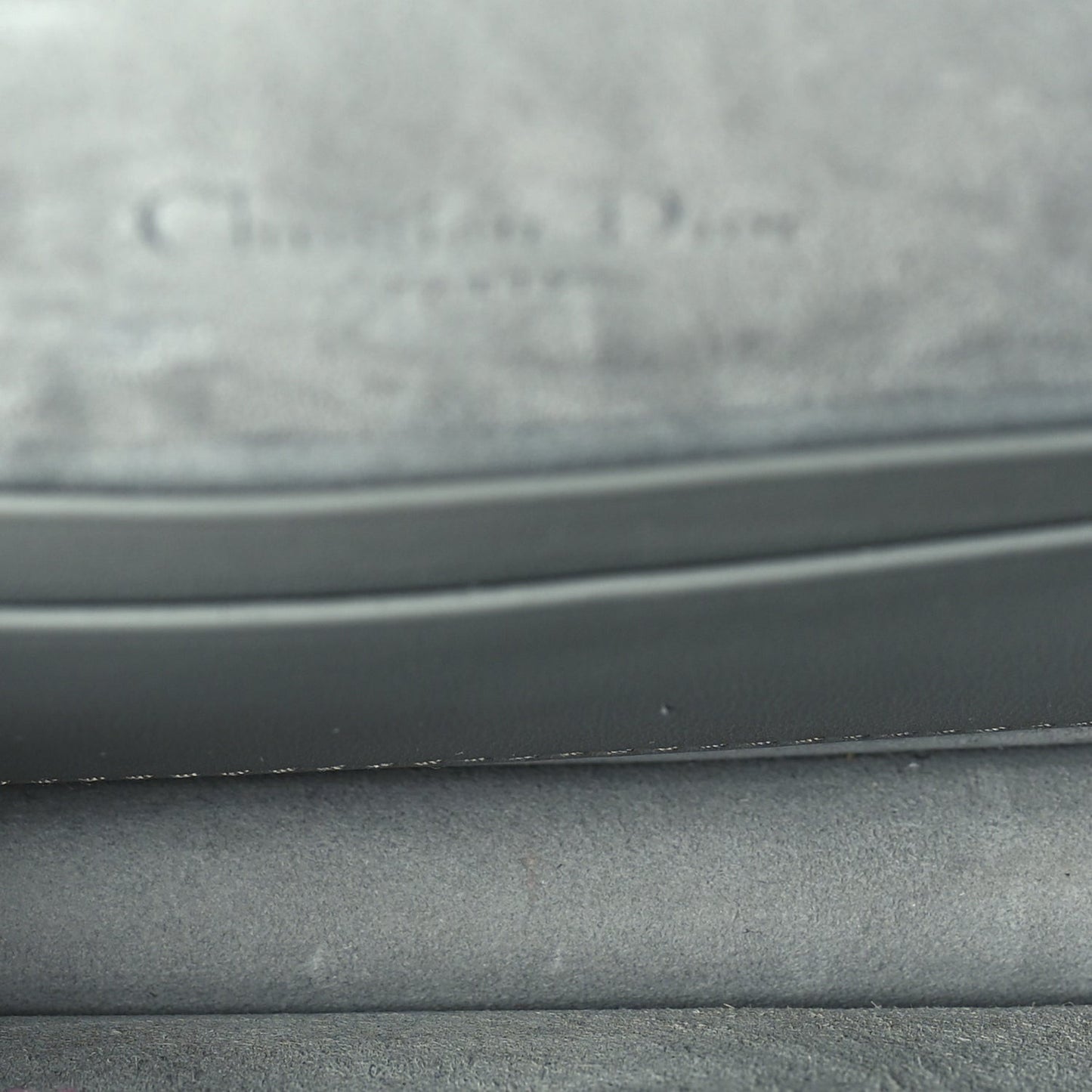 Ultra Matte Calfskin Saddle Belt Clutch  Grey Stone