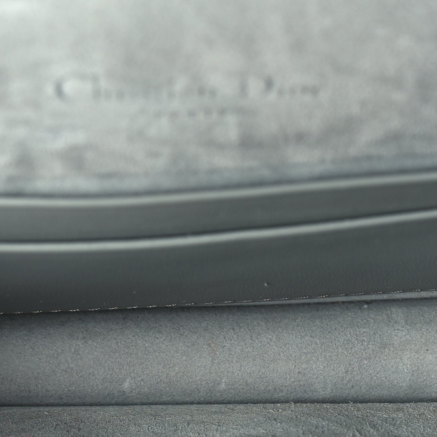 Christian Dior Ultra Matte Calfskin Saddle Belt Clutch  Grey Stone 4 of 8