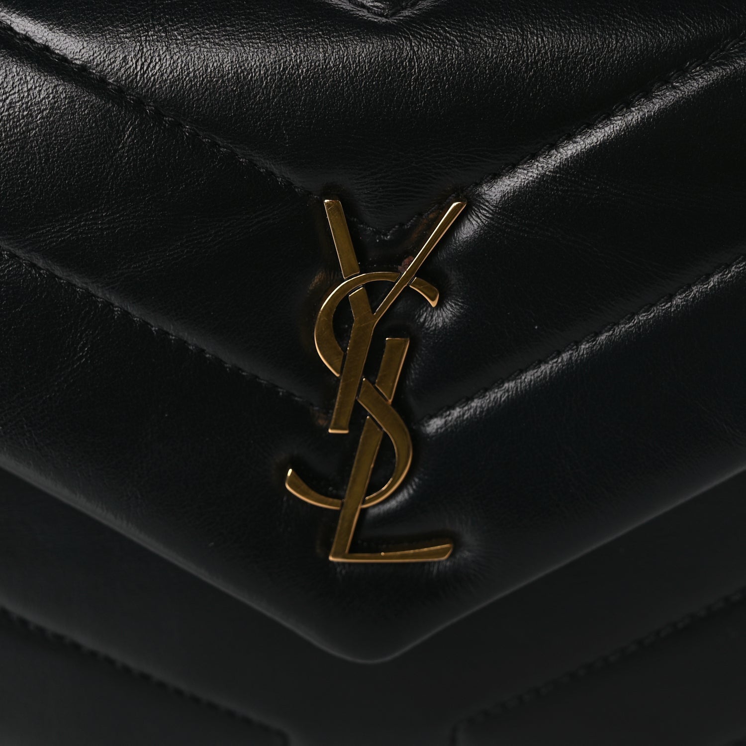 Saint Laurent Calfskin Y Quilted Monogram Toy Loulou Crossbody Bag Black 6 of 8