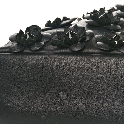 Fendi Vitello Dolce All Over Flowerland Large Backpack Black 9 of 10