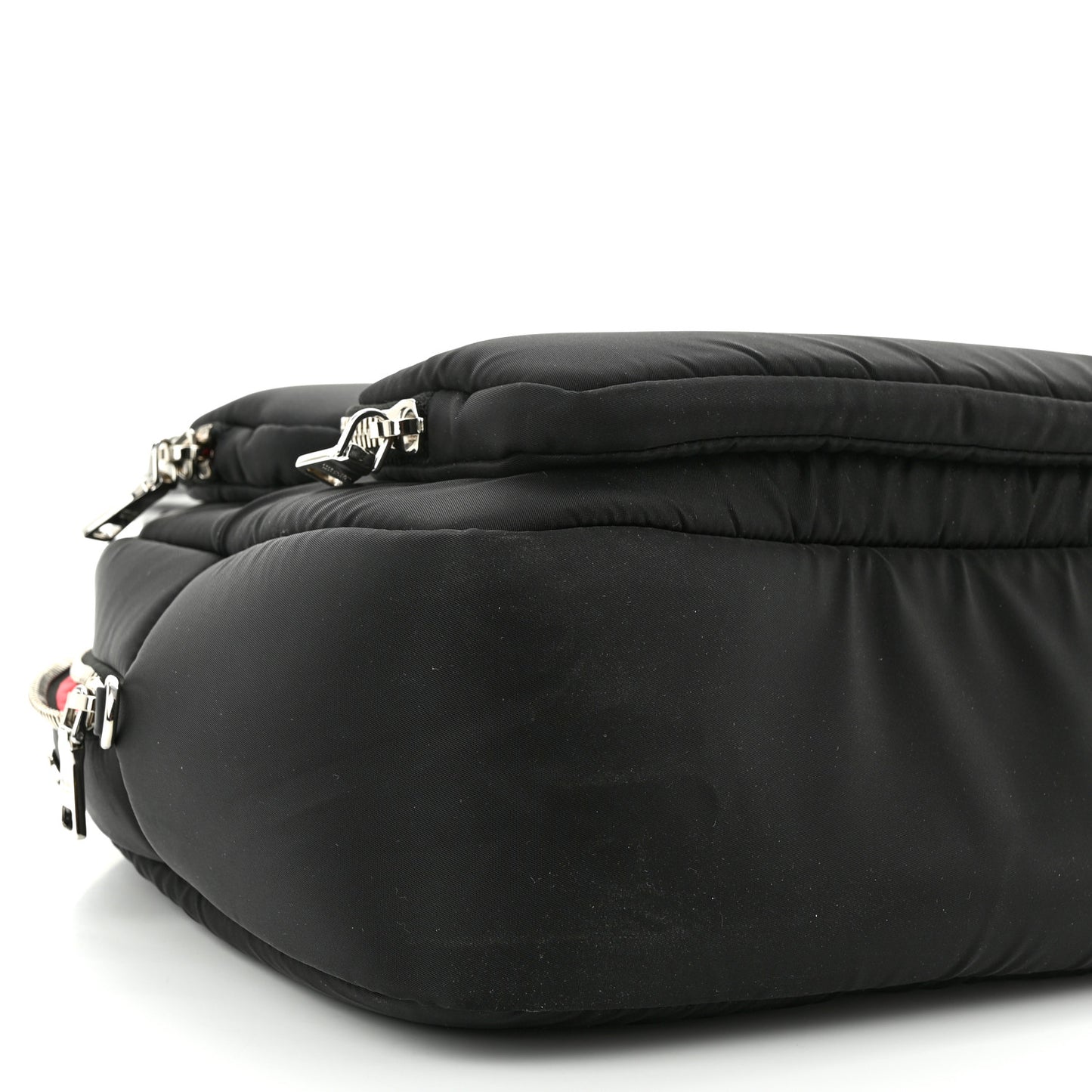 Tessuto Nylon Pocket Cargo Top Handle Bag Black Fuoco