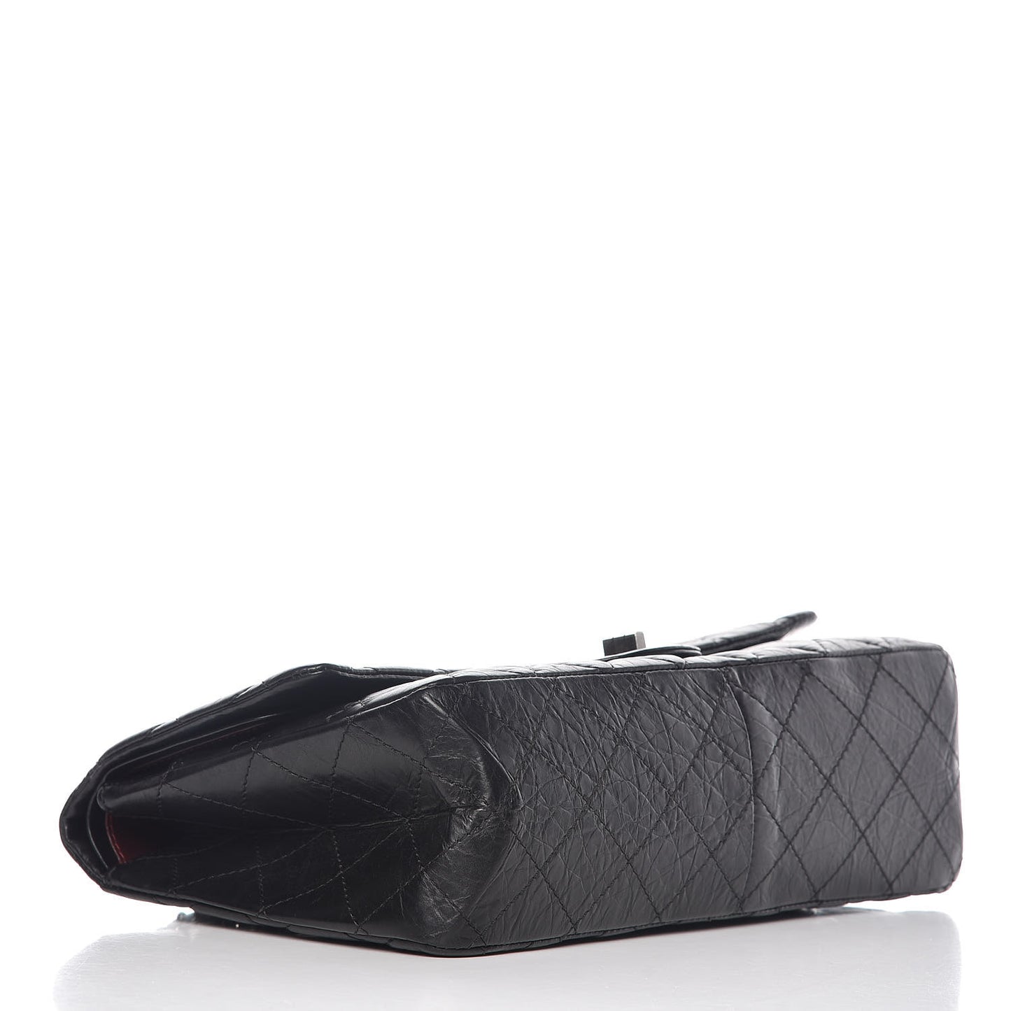 Aged Calfskin Quilted 2.55 Reissue 227 Flap Black