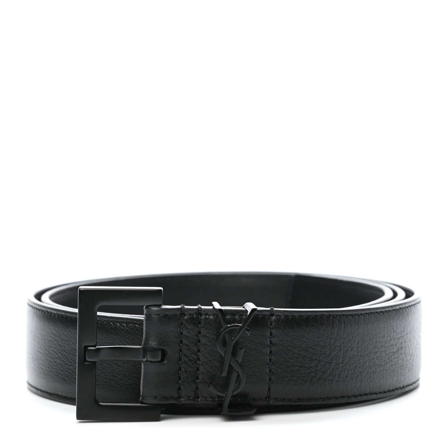 Monogram Square Buckle Belt 85 34 Black