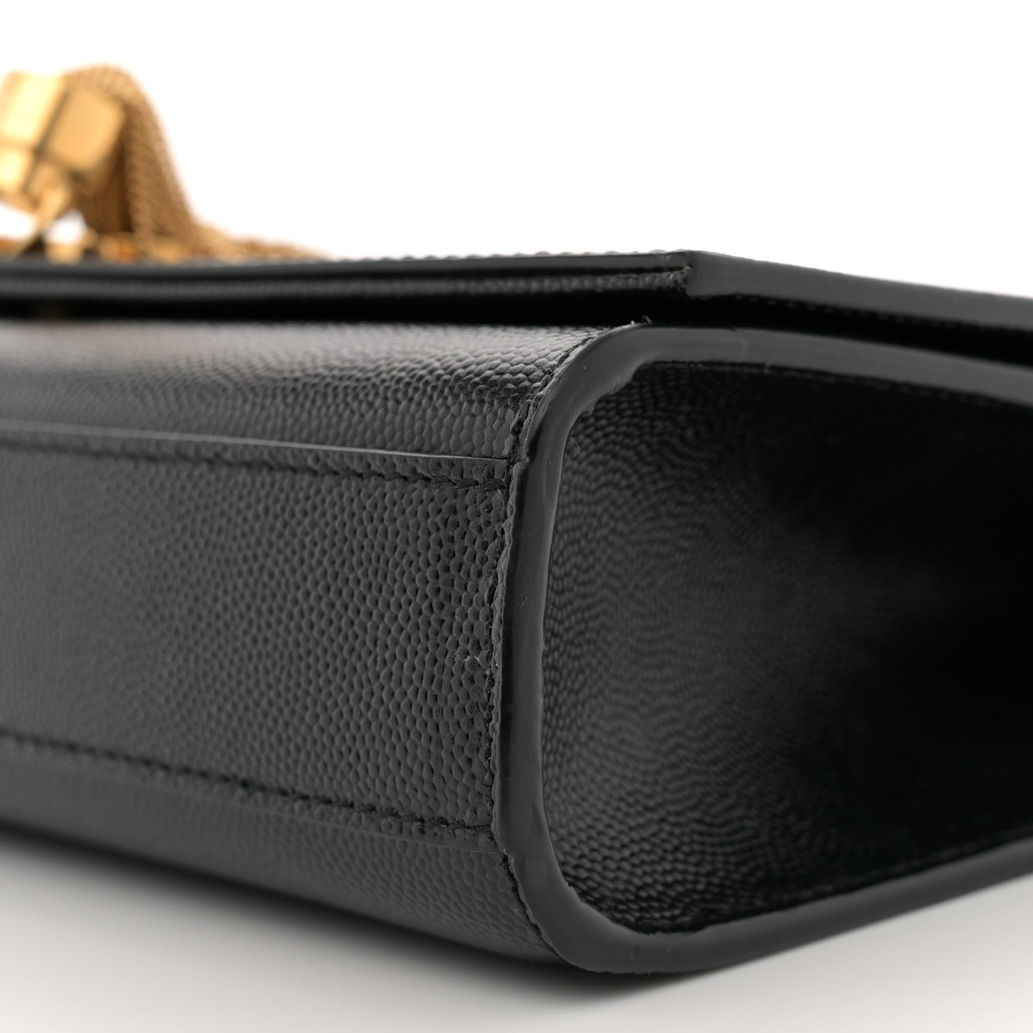 Saint Laurent Grain De Poudre Medium Classic Monogram Kate Tassel Satchel Black 9 of 10