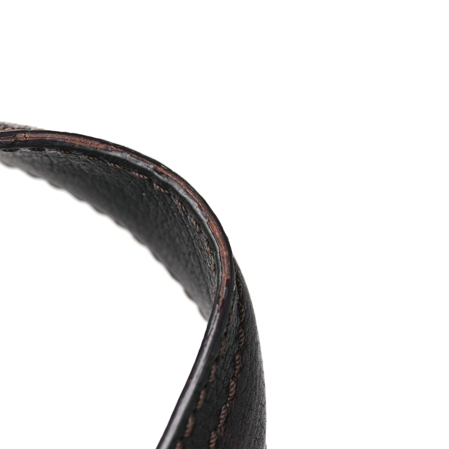 Chanel Calfskin Stitched Outdoor Ligne Bowler Brown 12 of 12