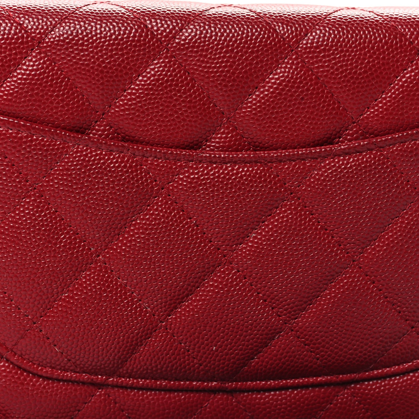 Caviar Quilted Wallet on Chain WOC Red