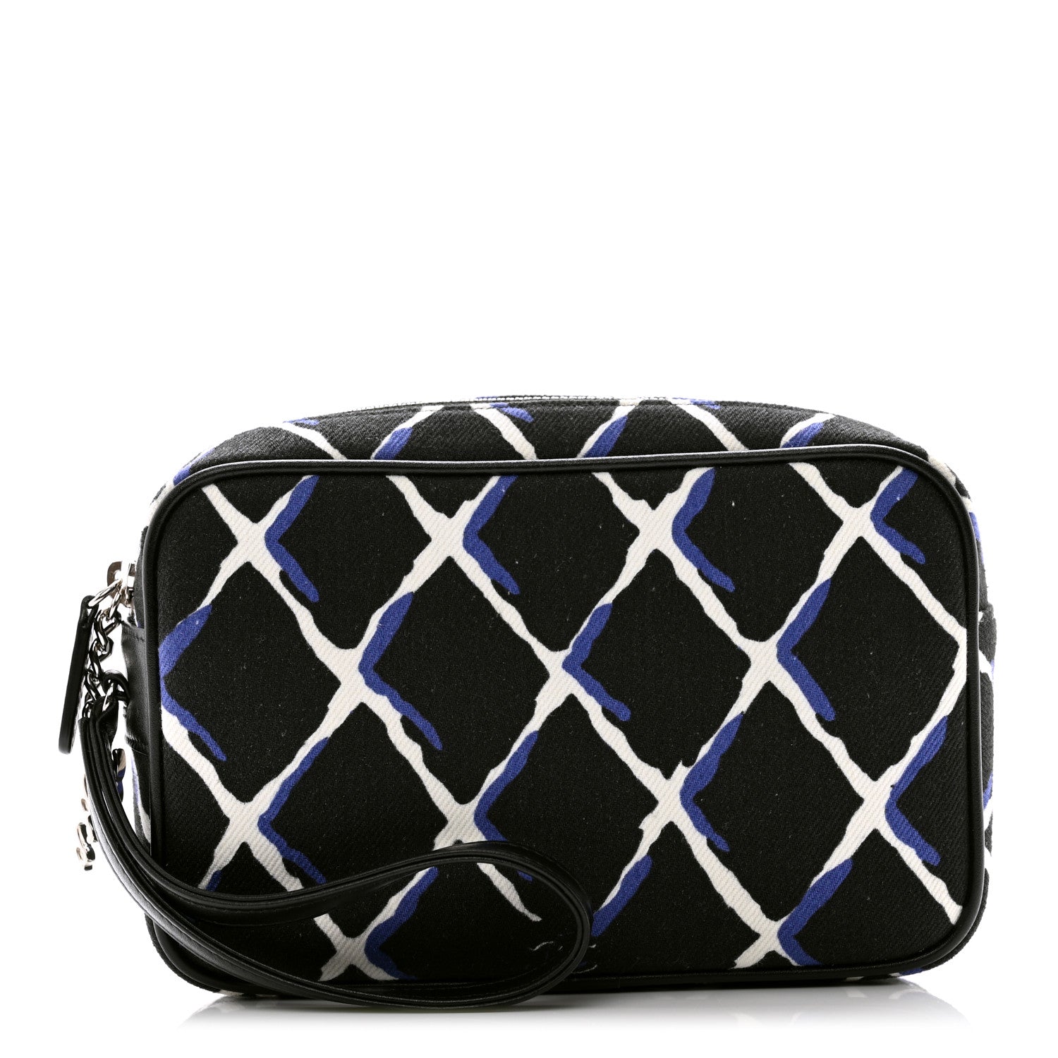 Chanel Canvas Airline Cosmetic Case Blue White 1 of 7