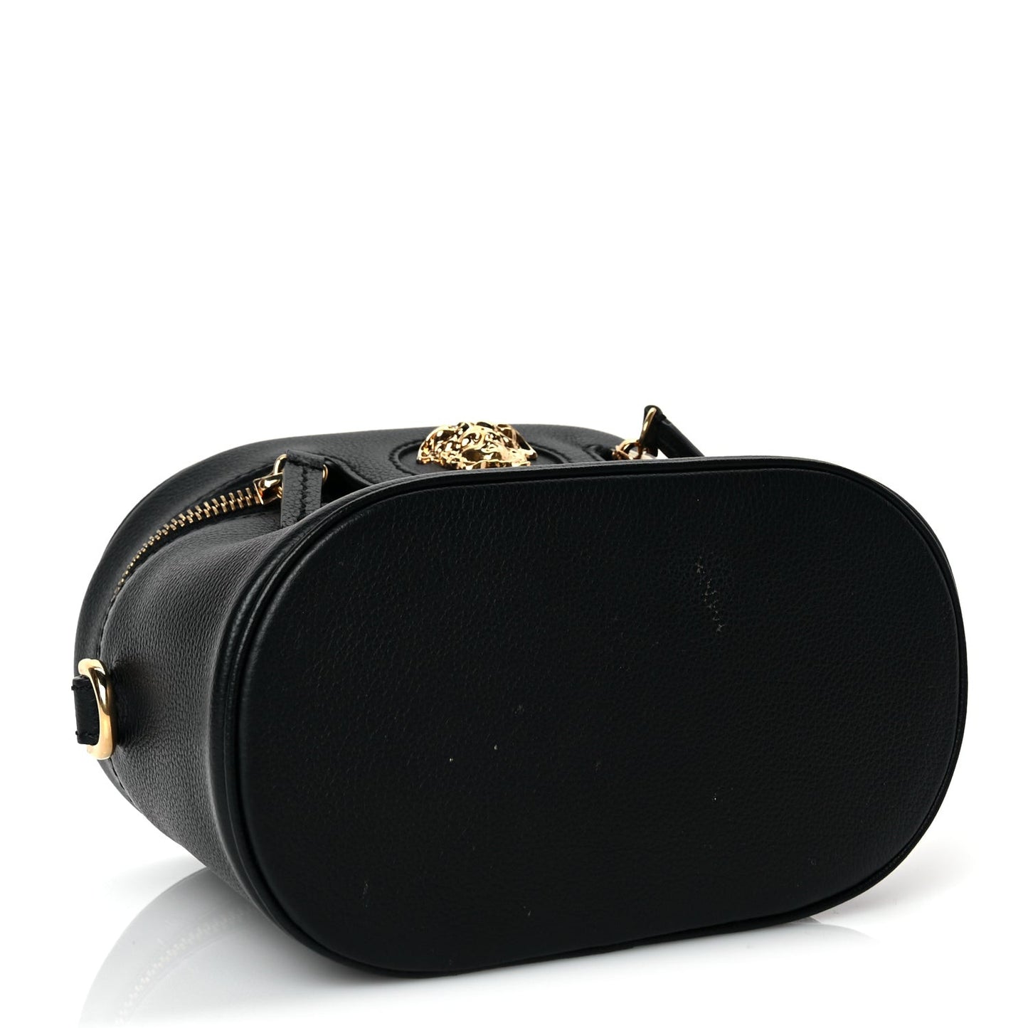 Grained Calfskin La Medusa Mini Shoulder Bag Black