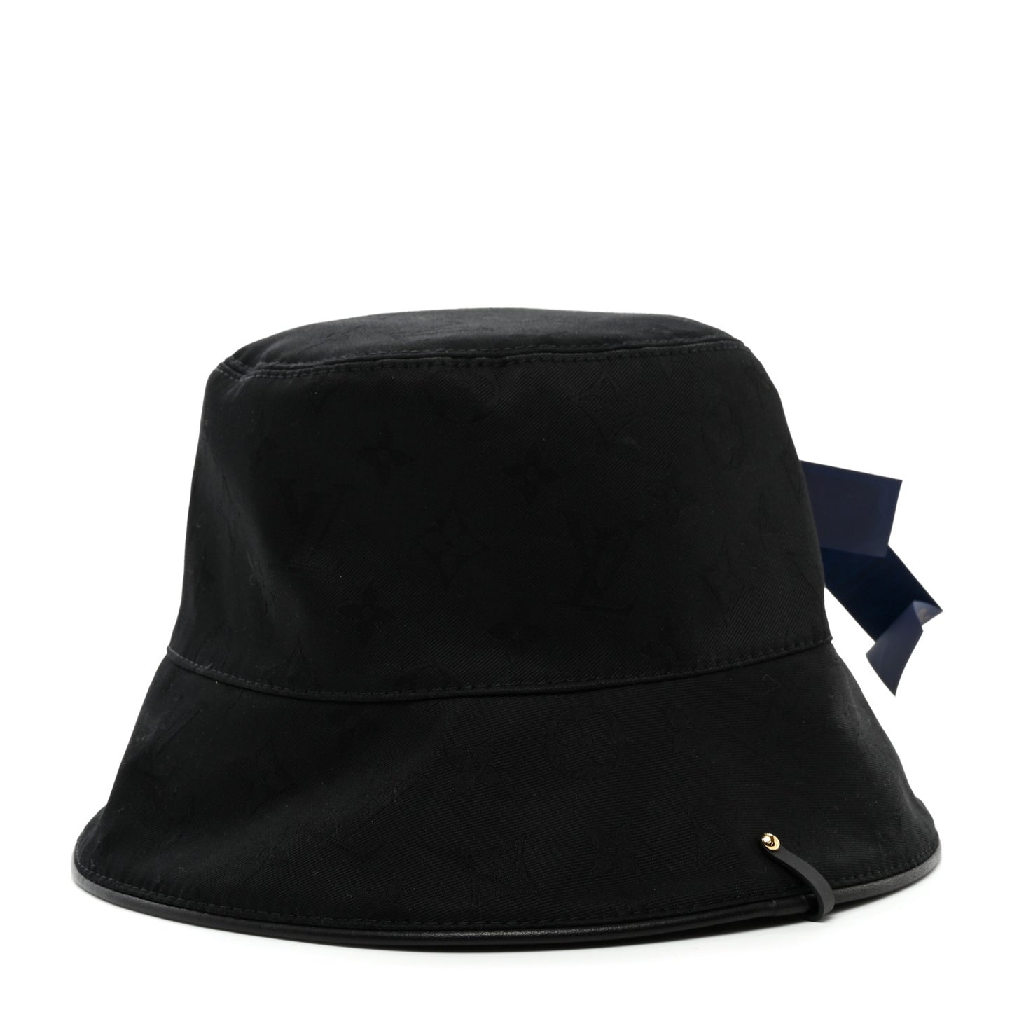 LV x YK Monogram Dots Reversible Bucket Hat S Black White