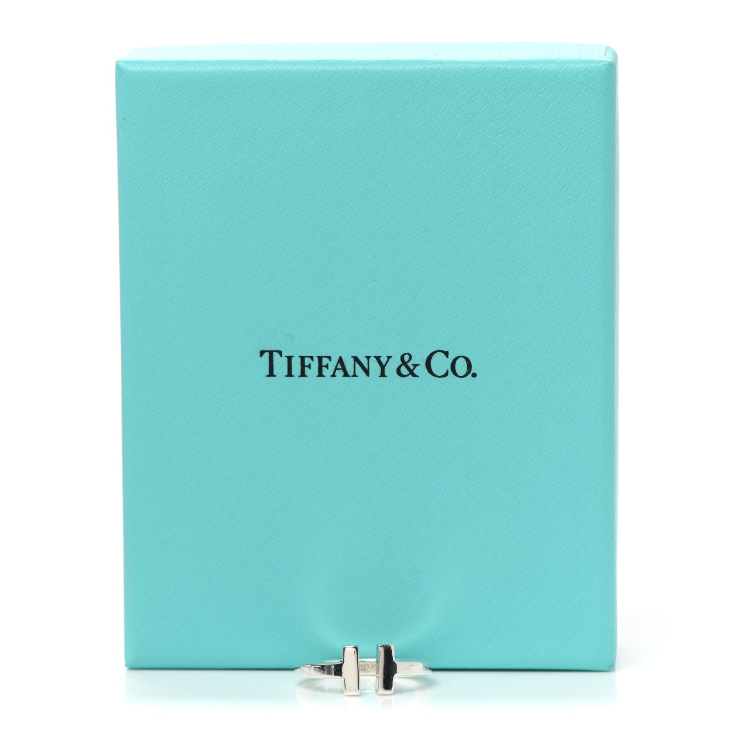 Tiffany Sterling Silver T Square Ring 50 5.5 5 of 5