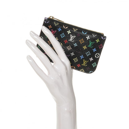 Louis Vuitton Monogram Multicolor Key Pouch Black Violet 2 of 6