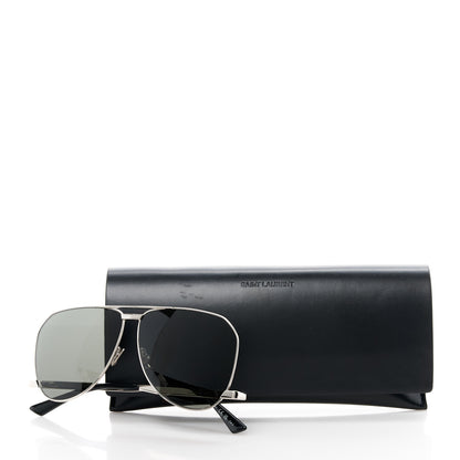 Saint Laurent Aviator SL 690 Dust Sunglasses Silver 9 of 9