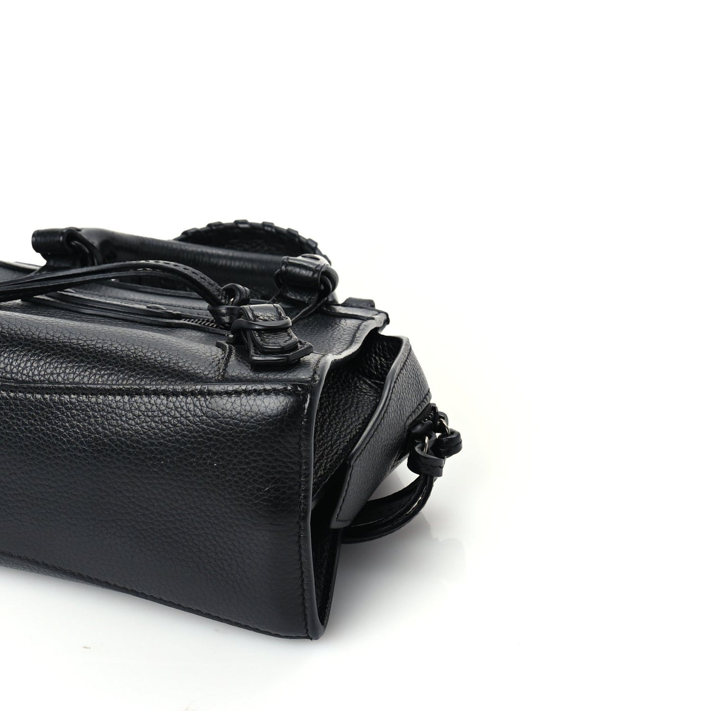 Grained Calfskin Neo Classic Black Hardware Mini City Black Black