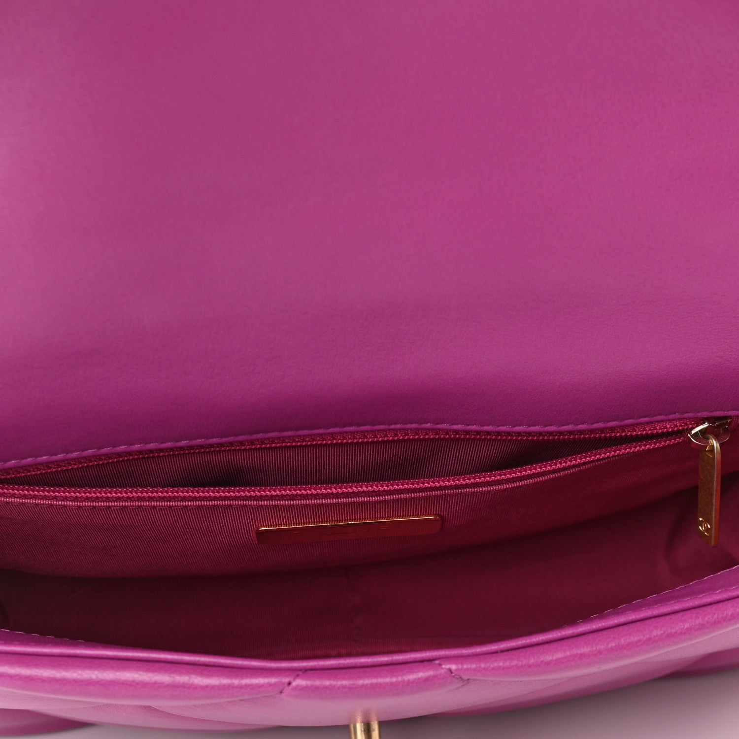 Chanel Lambskin Quilted Medium Chanel 19 Flap Purple 5 of 10