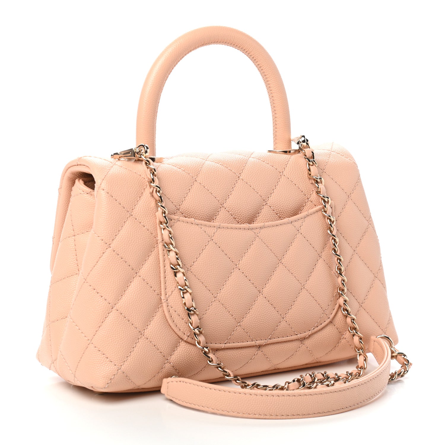 Chanel Caviar Quilted Mini Coco Handle Flap Light Pink 2 of 8