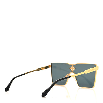 Louis Vuitton Acetate Swarovski Crystal Cyclone Sunglasses Z1700U Gold 4 of 7