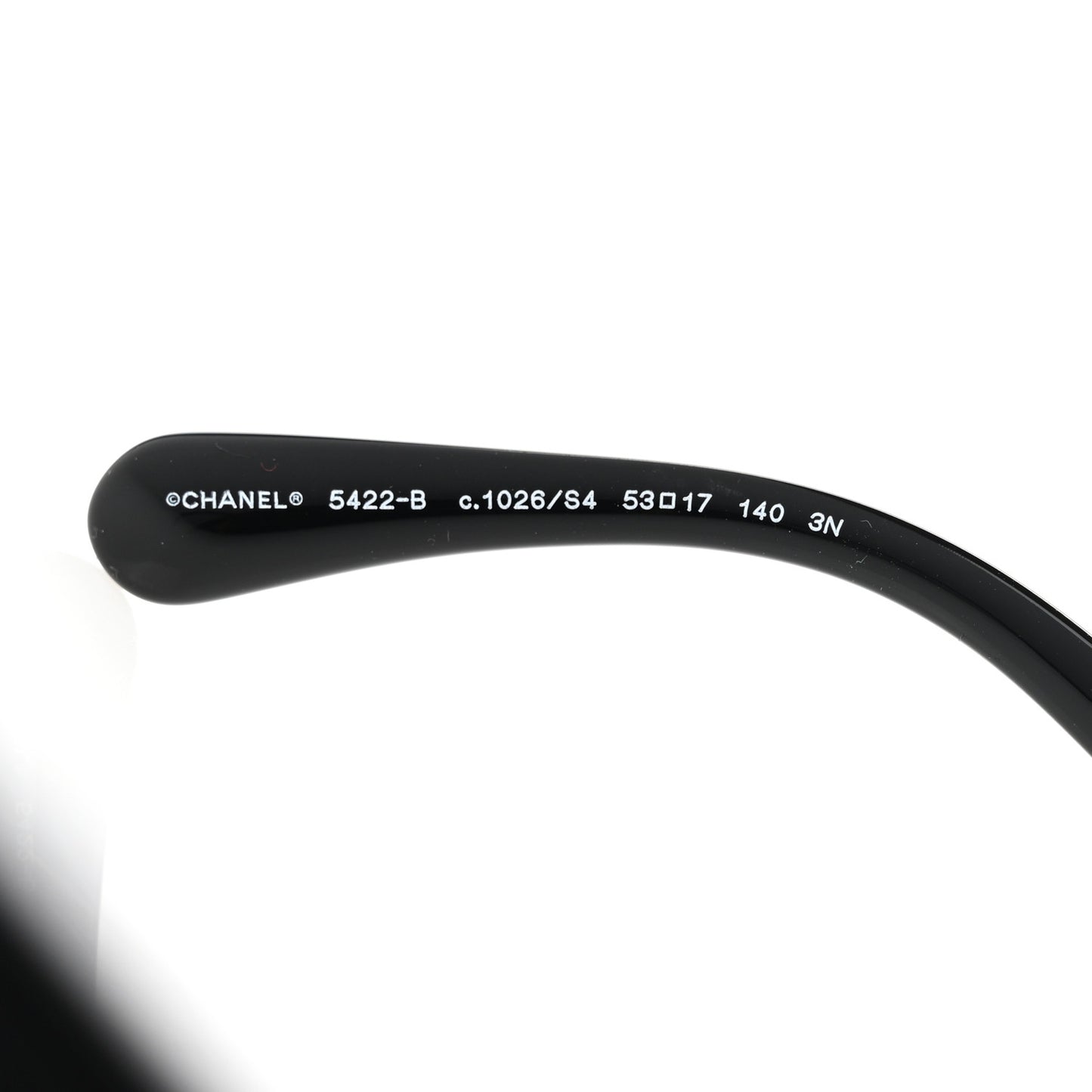 Acetate Strass Square Sunglasses 5422-B Black White