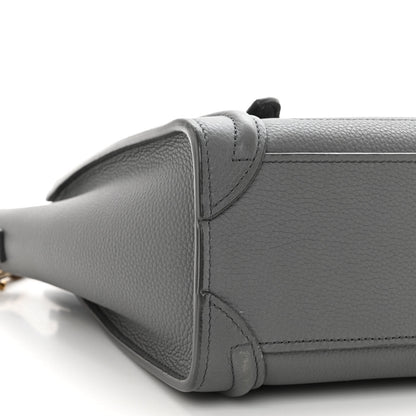 Celine Baby Drummed Calfskin Nano Luggage Kohl 8 of 9