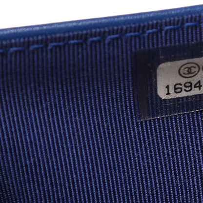 Chanel Patent Quilted Zipped Pocket Wallet Blue 9 of 15