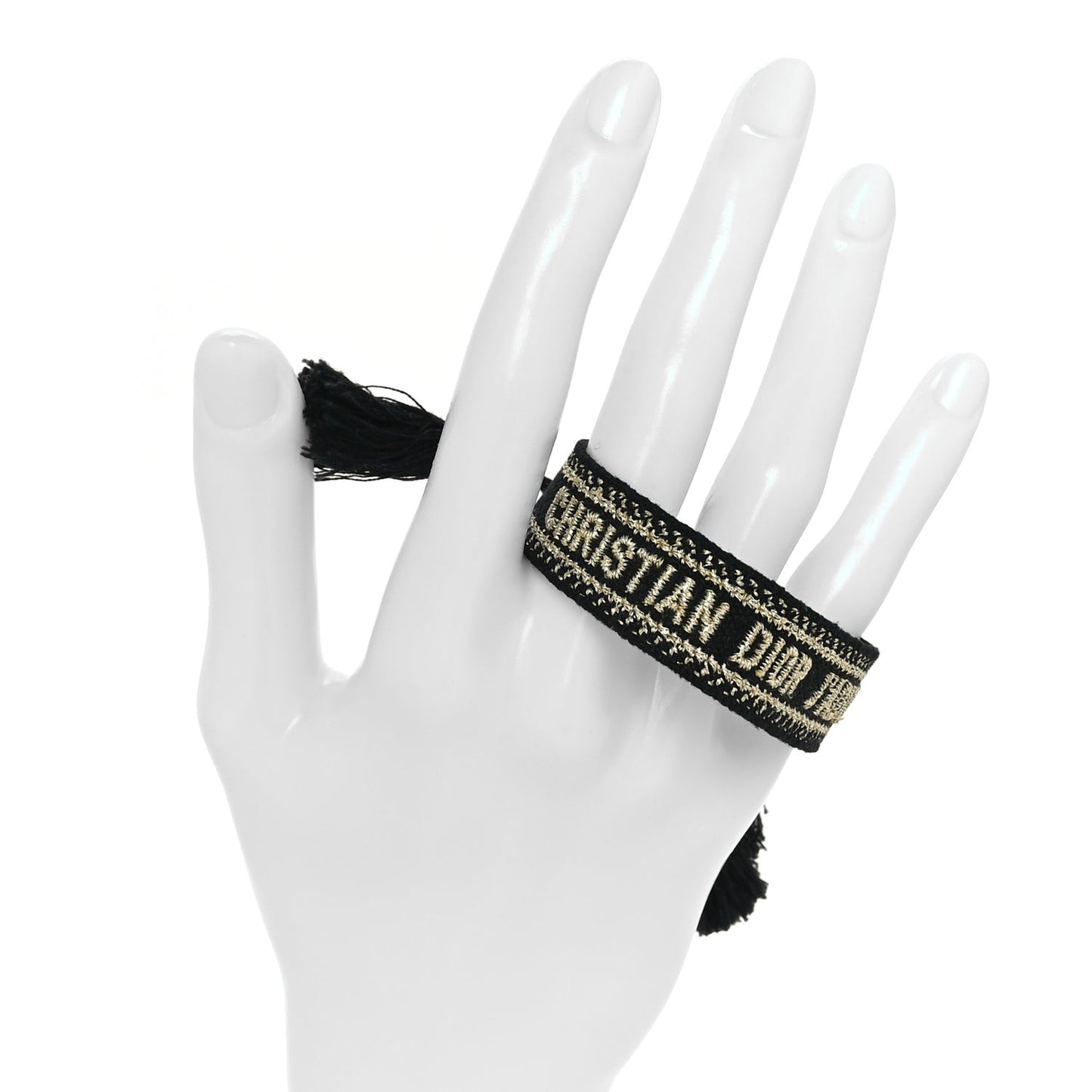 Woven Cotton J'Adior Friendship Bracelet Set Gold Black
