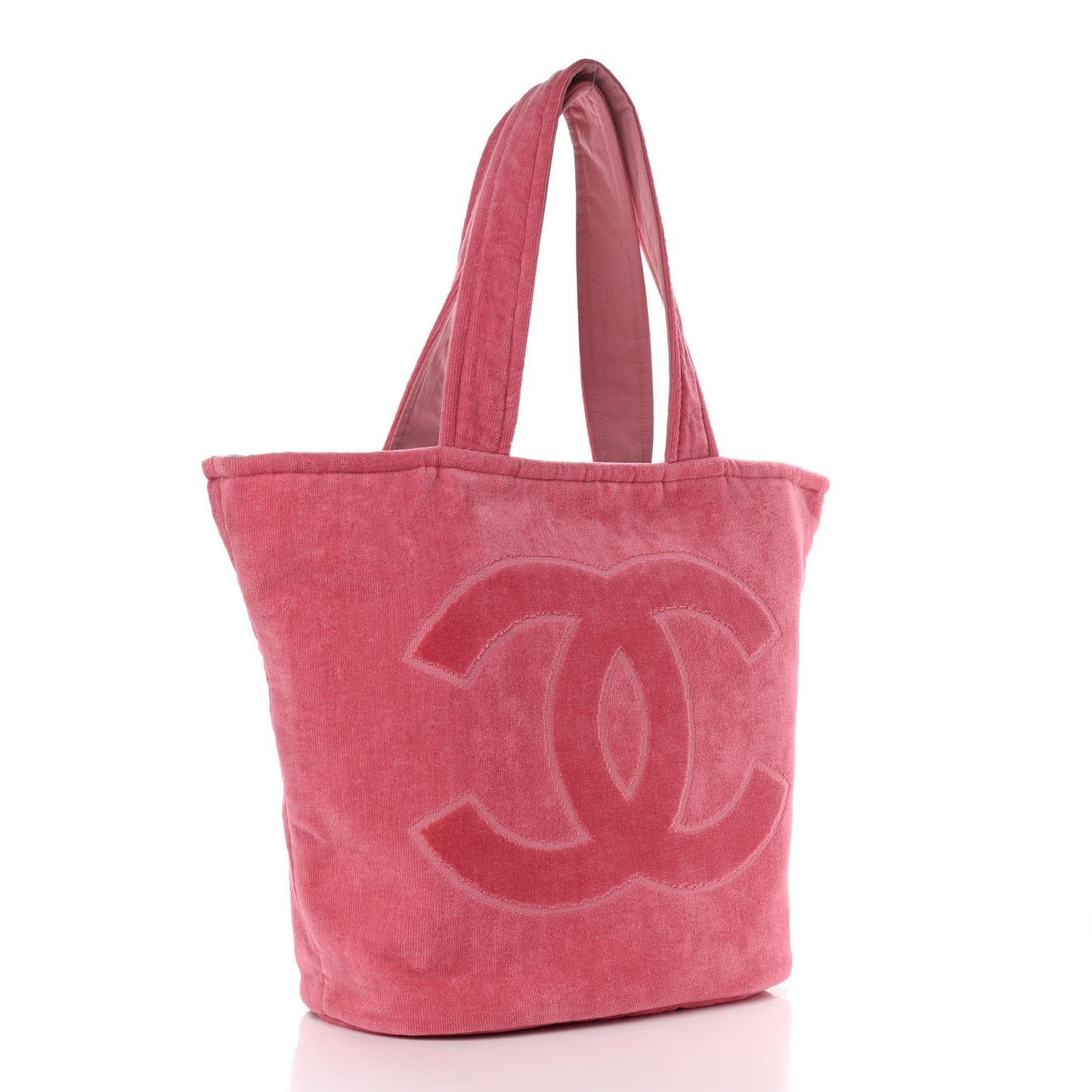 Terry Cotton CC Beach Tote Towel Set Pink