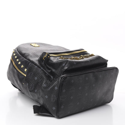 MCM Visetos Studded Medium Stark M Logo Collection Backpack Black 3 of 8