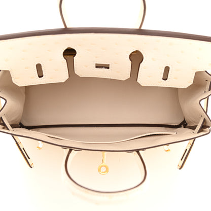 Hermes Ostrich Birkin 25 Nata 5 of 11