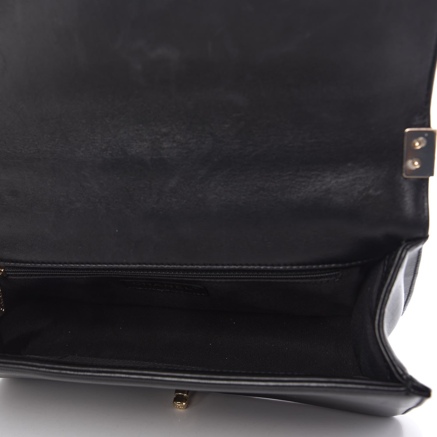 Chanel Lambskin Chevron Medium Boy Flap Black 5 of 10