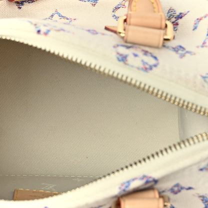 Louis Vuitton Monogram Jacquard Fabric Speedy Bandouliere 20 Multicolor Beige 4 of 8