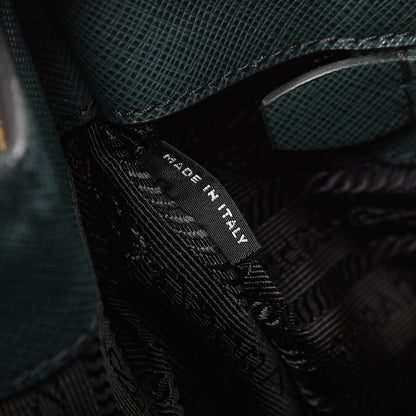 Prada Saffiano Lux Bi-Color Large Galleria Double Zip Tote Smeraldo Lauro 7 of 10