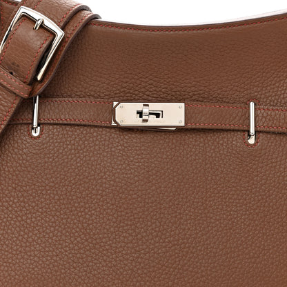 Hermes Taurillon Clemence Jypsiere 28 Marron D'Inde Rouge H 7 of 11