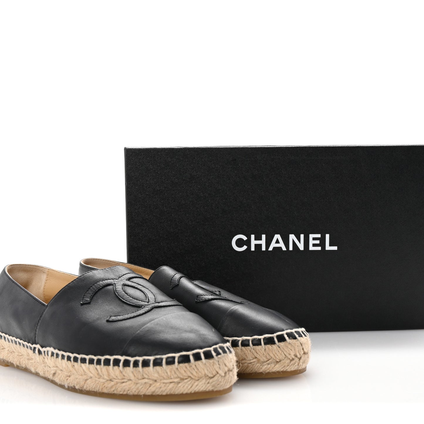 Lambskin CC Espadrilles 38 Black