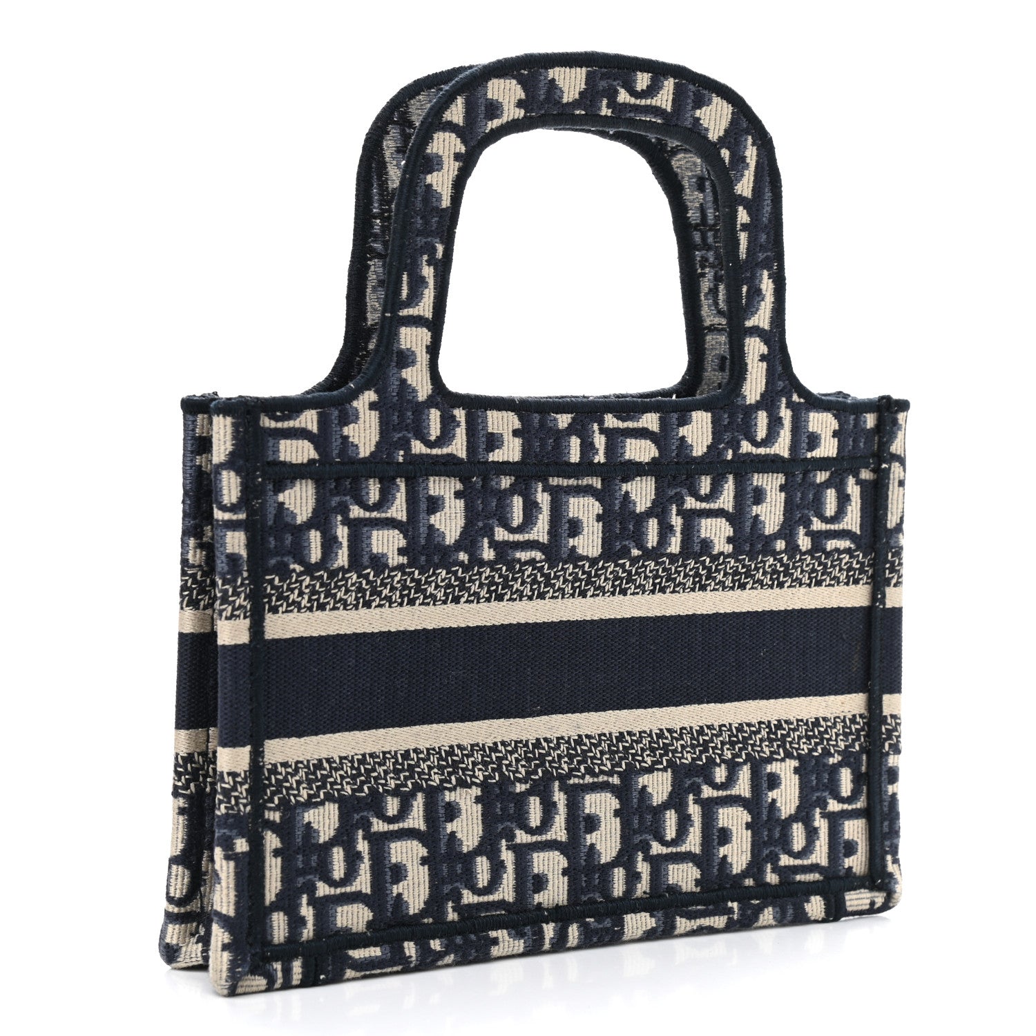 Christian Dior Oblique Mini Book Tote Blue Multicolor 3 of 8