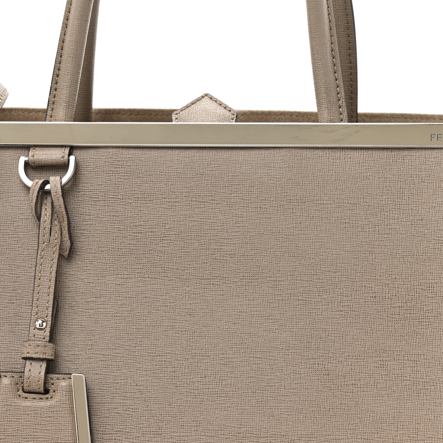 Fendi Vitello Elite Regular 2Jours Tote Tortora 9 of 17