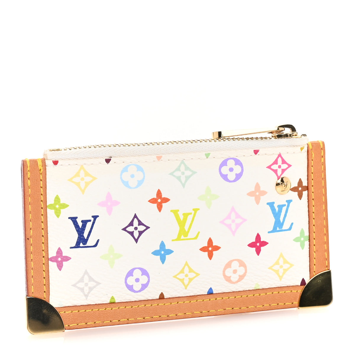 Louis Vuitton Monogram Multicolor Key Pouch White 4 of 7