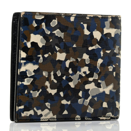 Fendi Vitello Elite Granite Monster Eyes Bi-fold Wallet Navy 2 of 4