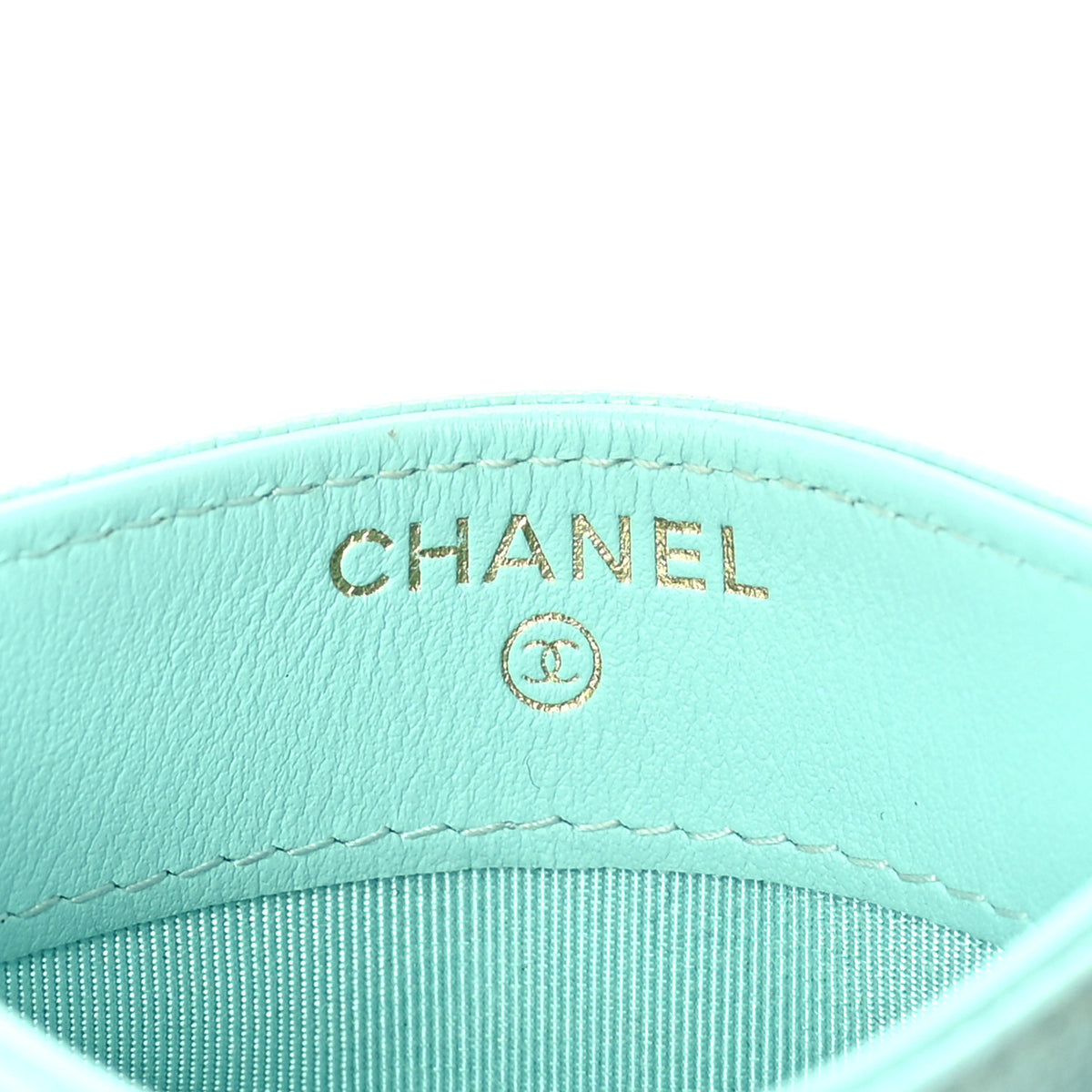 Chanel Caviar Quilted Flap Card Holder  Light Blue 6 of 8