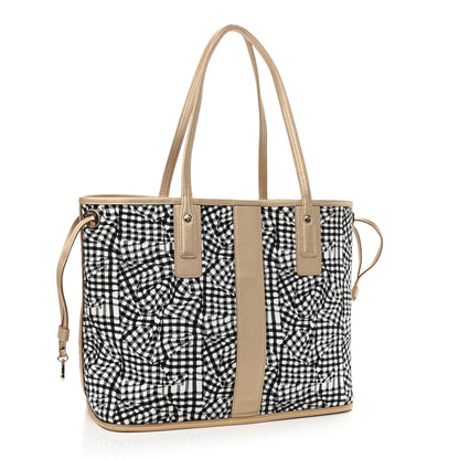 MCM Metallic Visetos Medium Liz Reversible Shopper Tote Gold 6 of 15