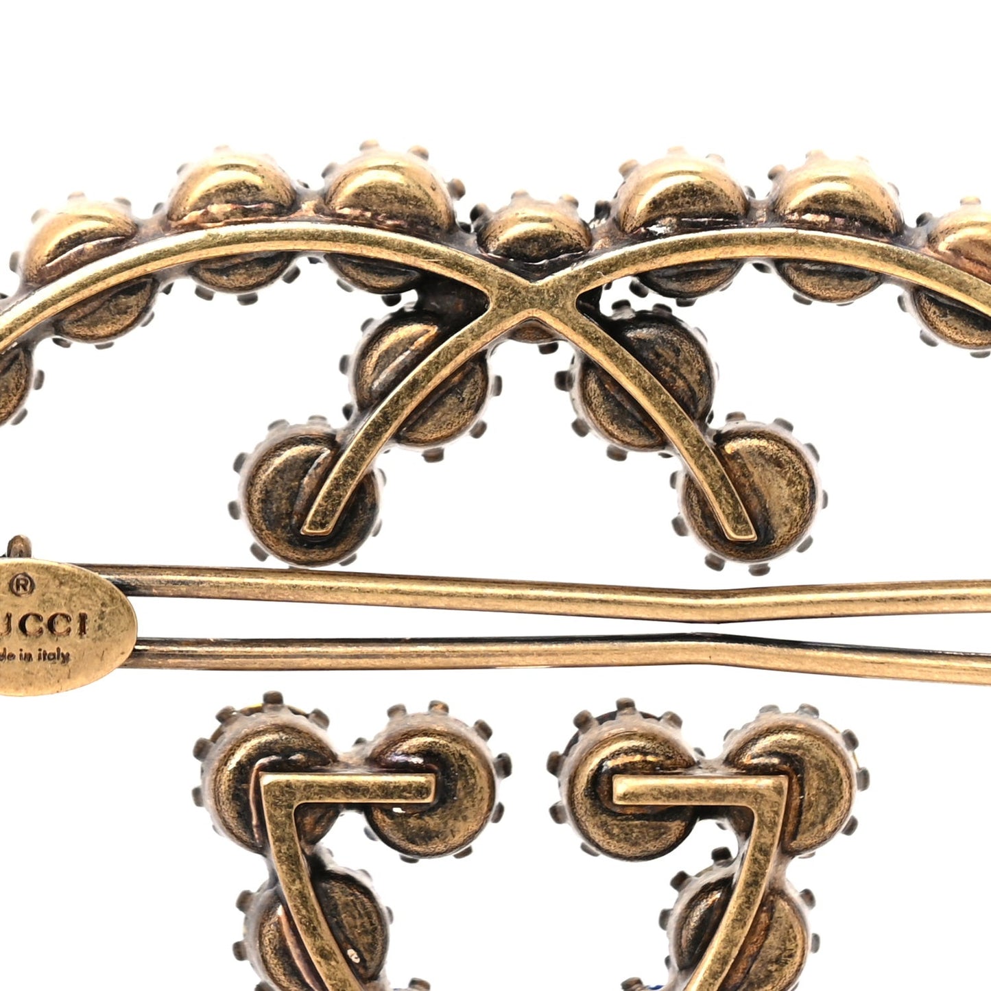 Crystal Interlocking G Hair Clip Multicolor Multicolor