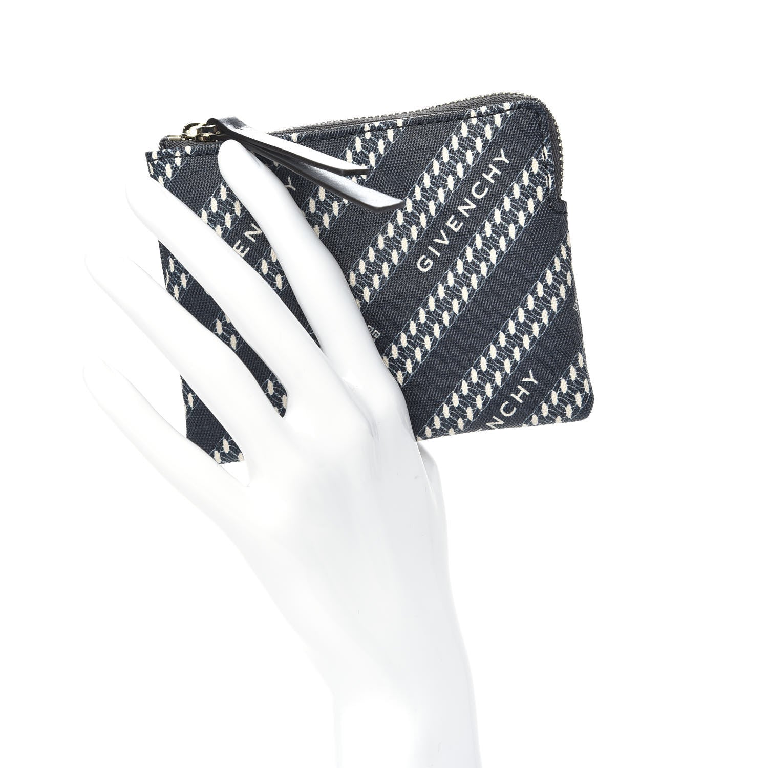 Givenchy Canvas Jacquard Mini Bond Mini Zip Pouch Oil Blue 2 of 7