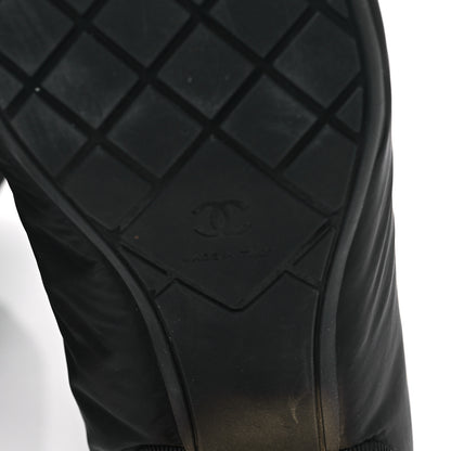 Chanel Mixed Fibers Lambskin Patent Calfskin Convertible High Boots 38 Black 6 of 10