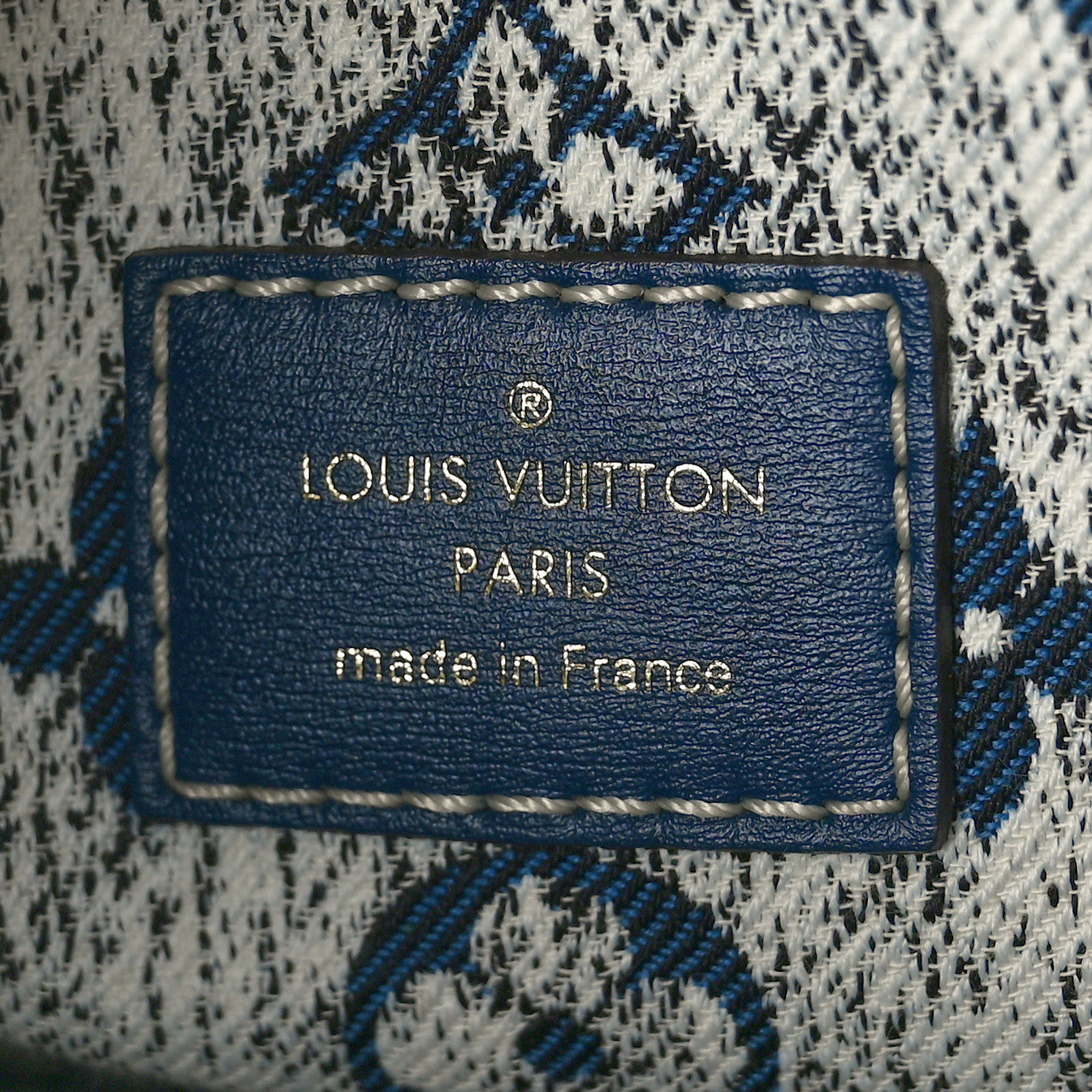 Louis Vuitton Monogram Jacquard Denim Onthego MM Bleu 6 of 9