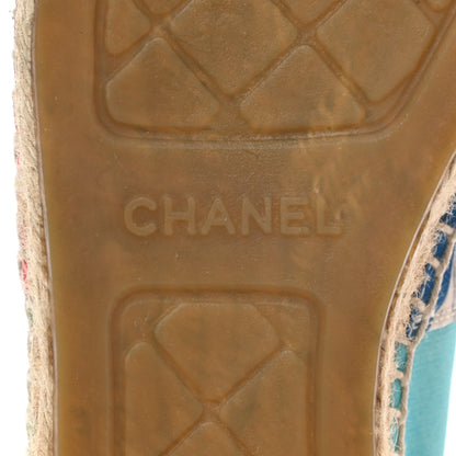 Chanel Fabric Patent CC Espadrilles 39 Multicolor Black 6 of 10