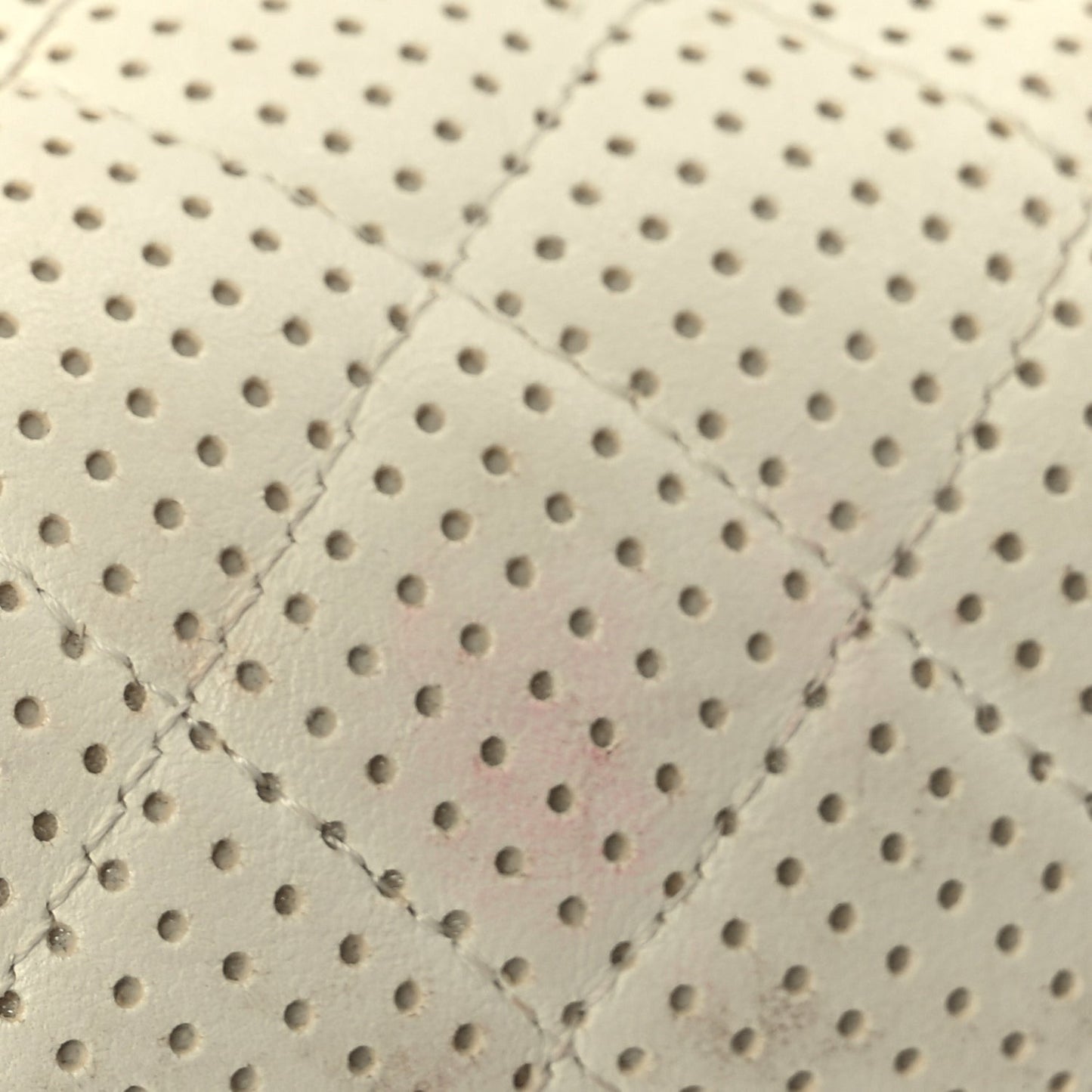 Lambskin Perforated Timeless Clutch White
