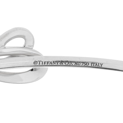 Tiffany 18K White Gold Diamond Bow Cuff Bracelet 3 of 4