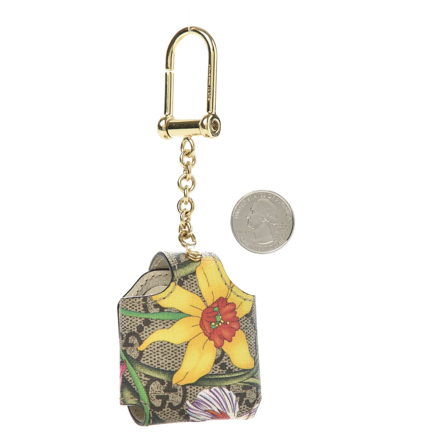 GG Supreme Monogram Flora Ophidia Airpod Case Beige