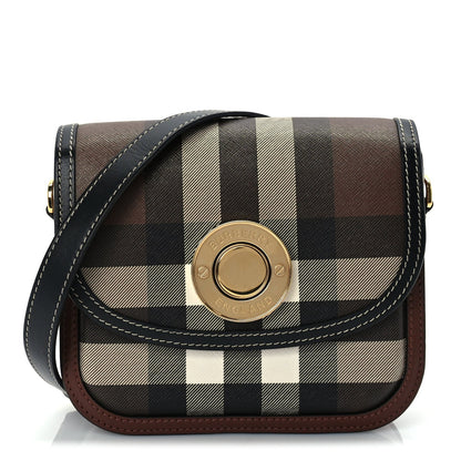 Burberry Calfskin Check Small Elizabeth Bag Brown 1 of 8