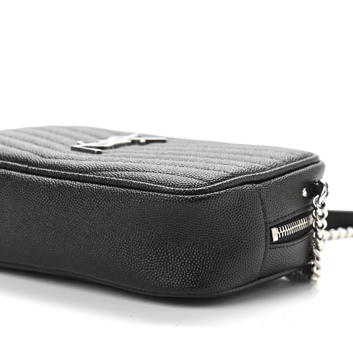 Saint Laurent Grain De Poudre Matelasse Monogram Mini Lou Camera Bag Black 10 of 10