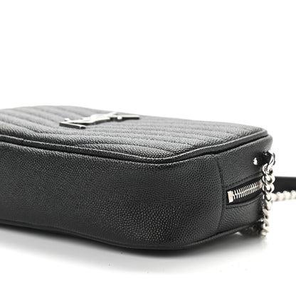 Saint Laurent Grain De Poudre Matelasse Monogram Mini Lou Camera Bag Black 10 of 10