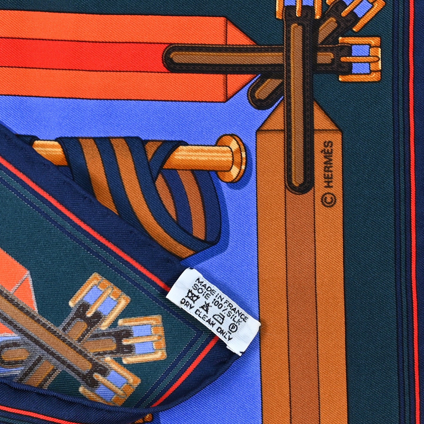 Silk Les Sangles Scarf 90